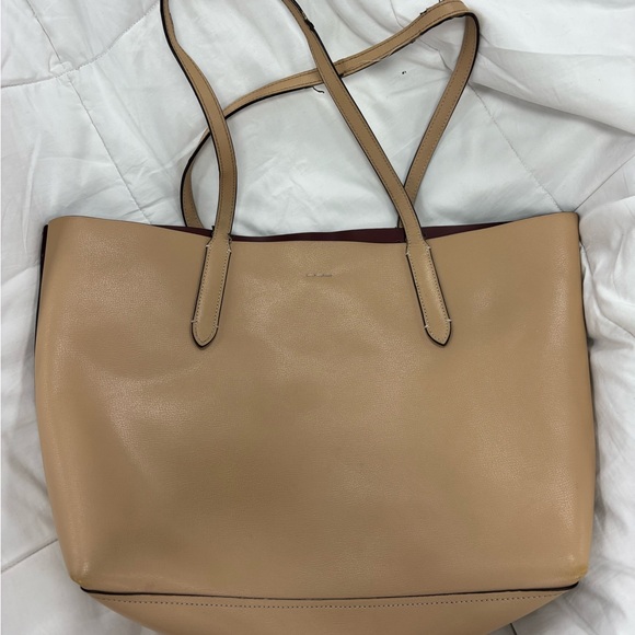 Coach Large Leather Carryall Tote Bag Camel Tan Used - Picture 2 of 6